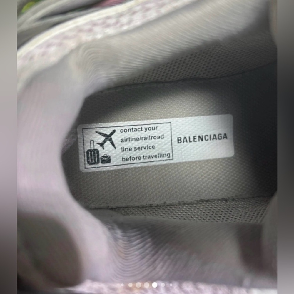Balenciaga Authentic LED Track Sneakers in Gray and Pink with COA No Box-ON SALE - Picture 7 of 16